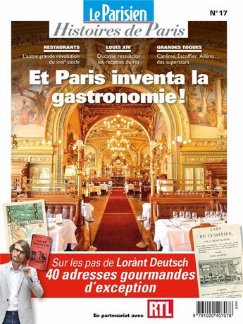 Couverture du livre « Paris, capitalie de la gastronomie - sur les pas de lorant deutsch » de  aux éditions Beaux Arts Editions