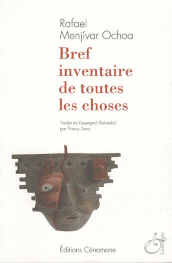 Couverture du livre « Bref inventaire de toutes les choses » de Menjivar Ochoa Rafae aux éditions Cenomane