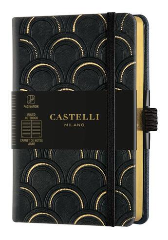 Couverture du livre « Carnet copper and gold poche ligne art deco gold » de Castelli aux éditions Castelli Milano