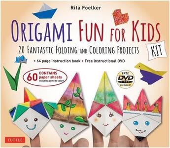 Couverture du livre « Origami fun for kids kit » de Rita Foelker aux éditions Tuttle