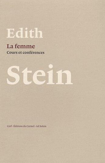 Couverture du livre « La Femme » de Edith Stein aux éditions Cerf