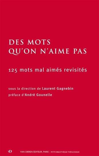 Couverture du livre « Des mots qu'on n'aime pas » de  aux éditions Van Dieren