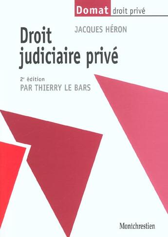 Couverture du livre « Droit judiciaire prive » de Heron/Le Bars aux éditions Lgdj