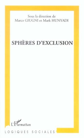 Couverture du livre « Sphere d'exclusion » de Hunyadi/Giugni aux éditions L'harmattan