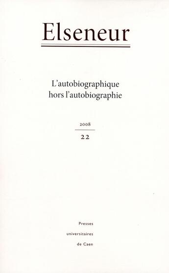 Couverture du livre « ELSENEUR » de Brigitte Diaz aux éditions Pu De Caen