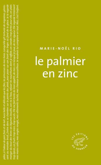 Couverture du livre « Le palmier en zinc » de Marie-Noel Rio aux éditions Editions Du Sonneur