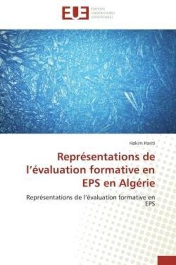 Couverture du livre « Representations de l'evaluation formative en eps en algerie » de Hariti Hakim aux éditions Editions Universitaires Europeennes