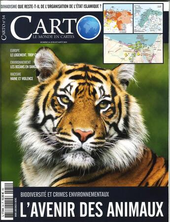 Couverture du livre « Carto n 54 l'avenir des animaux - juillet/aout 2019 » de  aux éditions Carto