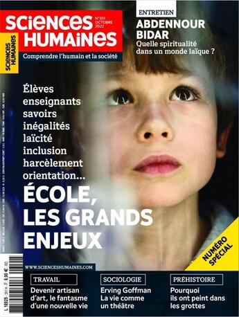 Couverture du livre « Sciences humaines n 351 : l'education - septembre 2022 » de  aux éditions Sciences Humaines