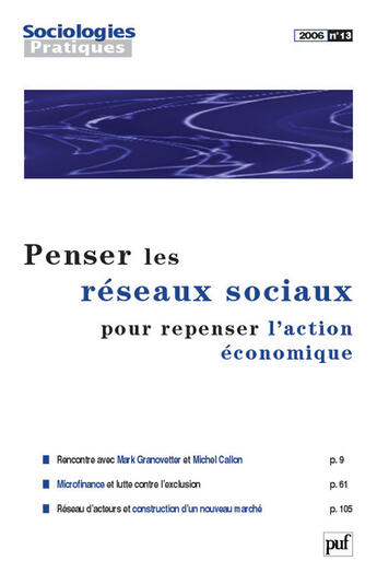 Couverture du livre « Sociologies pratiques t.13 » de  aux éditions Puf