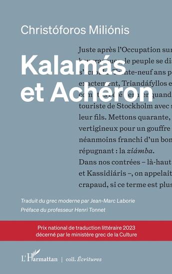 Couverture du livre « Kalamás et Achéron » de Christoforos Milionis aux éditions L'harmattan