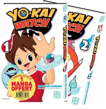 Couverture du livre « Yo-Kai Watch : coffret Tomes 1 et 2 » de Noriyuki Konishi aux éditions Crunchyroll