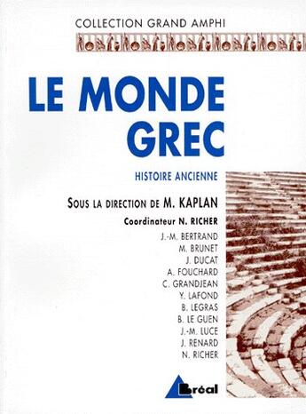 Couverture du livre « Le monde grec » de Marion Kaplan aux éditions Breal