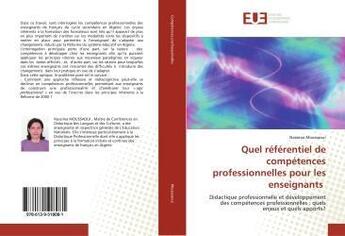 Couverture du livre « Quel referentiel de competences professionnelles pour les enseignants - didactique professionnelle e » de Banze Christelle aux éditions Editions Universitaires Europeennes