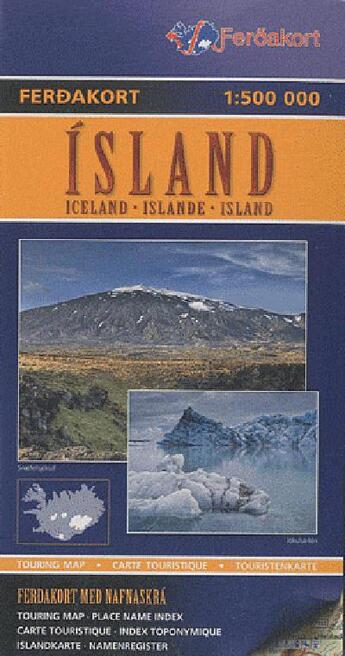 Couverture du livre « Islande 1/500.000 » de  aux éditions Ferdakort