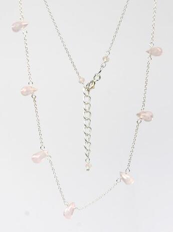 Couverture du livre « Collier en argent 7 larmes facettees quartz rose » de  aux éditions Dg-exodif