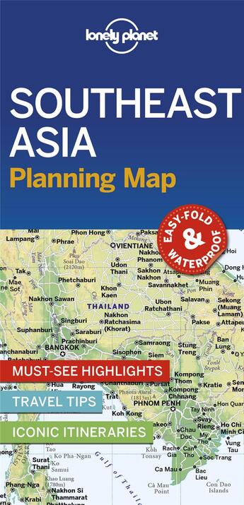 Couverture du livre « Southeast asia planning map 1ed -anglais- » de  aux éditions Lonely Planet France