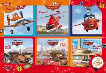 Couverture du livre « Cars & planes ; coffret 12 livres » de Disney aux éditions Disney Hachette