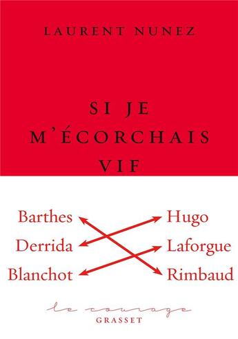 Couverture du livre « Si je m'écorchais vif » de Laurent Nunez aux éditions Grasset