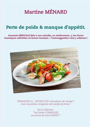 Couverture du livre « Perte de poids & manque d'appétit : anorexie médicale » de Martine Menard aux éditions Books On Demand