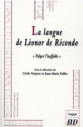 Couverture du livre « La langue de Léonor de Recondo : 