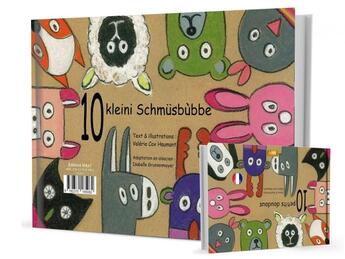 Couverture du livre « 10 kleini Schmüsbùbbe / 10 petits doudous (LIVRE Alsacien) » de Valerie Cox Haumant aux éditions Mk67