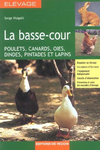 Couverture du livre « Elevage : la basse-cour » de Visigalli aux éditions De Vecchi