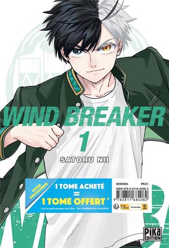 Couverture du livre « Wind breaker : coffret Tomes 1 et 2 » de Satoru Nii aux éditions Pika