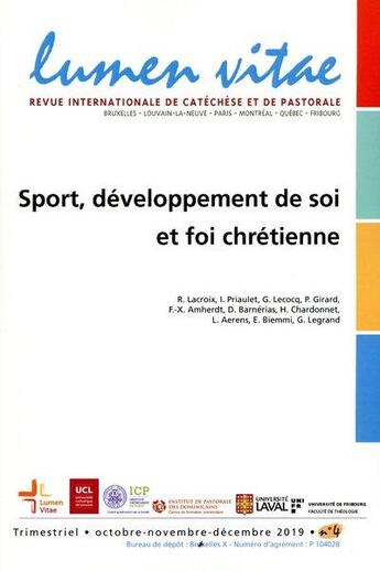 Couverture du livre « Sport et depassement de soi » de  aux éditions Lumen Vitae