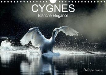 Couverture du livre « Cygnes blanche elegance calendrier mural 2020 din a4 horizontal - les plus belles photos de cygn » de Philippe Henry aux éditions Calvendo