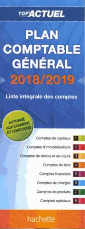 Couverture du livre « Top'actuel : plan comptable (édition 2018/2019) » de Daniel Sopel aux éditions Hachette Education