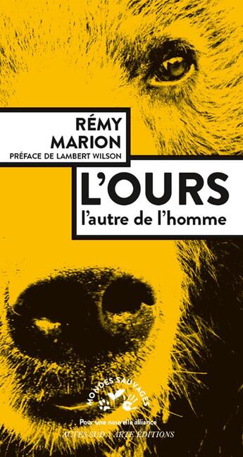 Couverture du livre « L'ours ; l'autre de l'homme » de Remy Marion aux éditions Actes Sud