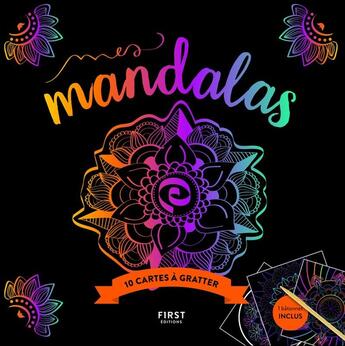 Couverture du livre « Cartes a gratter - mes mandalas » de Lisa Magano aux éditions First