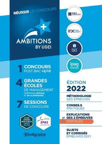 Couverture du livre « Réussir le concours Ambitions+ (édition 2022) » de  aux éditions Studyrama