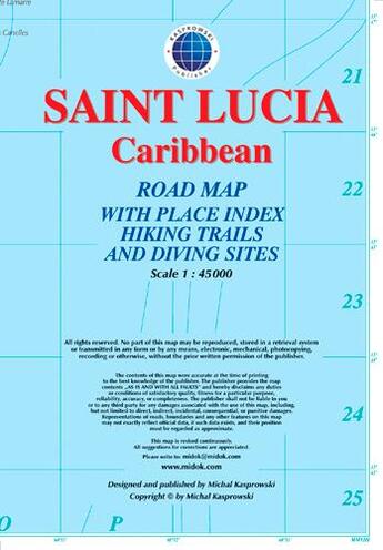 Couverture du livre « Saint lucia - caribbean - 1/45.000 » de  aux éditions Craenen