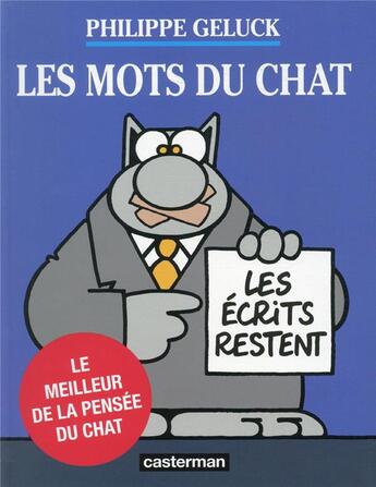 Couverture du livre « Les mots du chat » de Philippe Geluck aux éditions Casterman