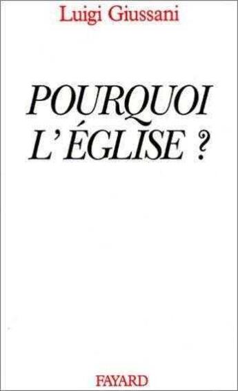 Couverture du livre « Pourquoi l'eglise ? » de  aux éditions Jubile