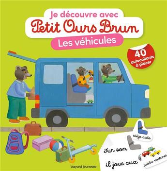 Couverture du livre « Je decouvre les vehicules avec petit ours brun » de Marie Aubinais aux éditions Bayard Jeunesse