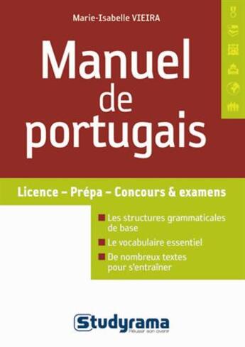 Couverture du livre « Manuel de portugais » de Marie Isabelle Vieira aux éditions Studyrama