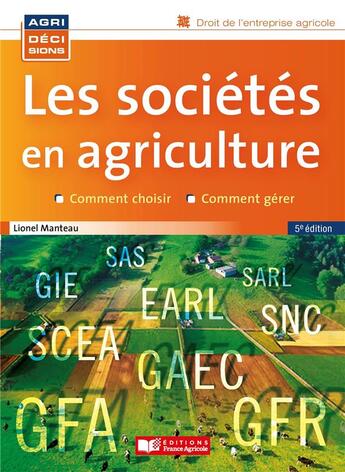 Couverture du livre « Les sociétés en agriculture (5e édition) » de Jacques Lachaud aux éditions France Agricole