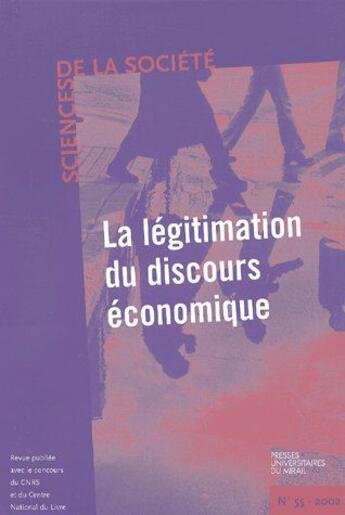 Couverture du livre « La légitimation du discours économique » de  aux éditions Pu Du Midi