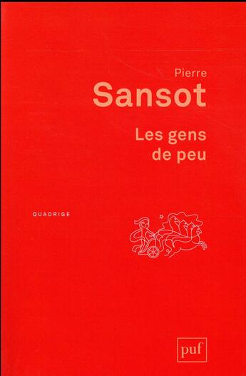 Couverture du livre « Les gens de peu (3e édition) » de Pierre Sansot aux éditions Puf