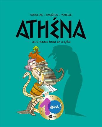 Couverture du livre « Athéna Tome 4 : les 12 travaux tordus de la Pythie » de Frederic Bageres et Sibylline et Marie Voyelle aux éditions Bd Kids