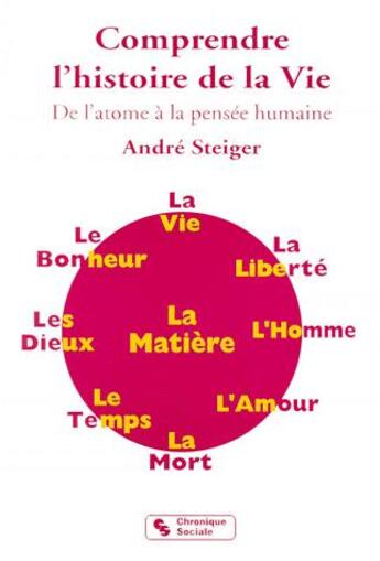 Couverture du livre « Comprendre l'histoire de la vie ; de l'atome à la pensée humaine » de Andre Steiger aux éditions Chronique Sociale