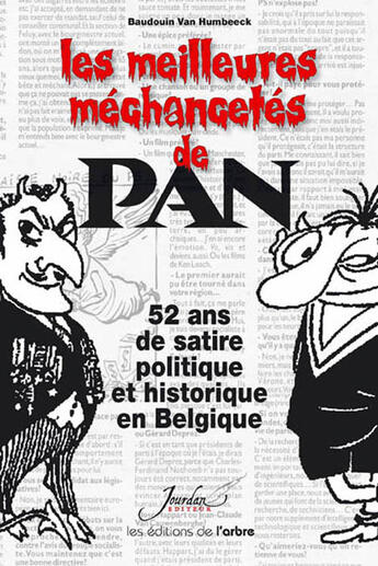 Couverture du livre « Les meilleures méchancetés de Pan » de Baudouin Van Humbeeck aux éditions Jourdan