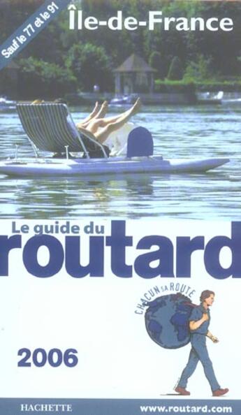 Couverture du livre « Guide Du Routard ; Ile De France (édition 2006) » de Philippe Gloaguen aux éditions Hachette Tourisme