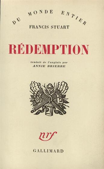 Couverture du livre « Redemption » de Francis Stuart aux éditions Gallimard