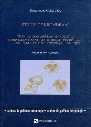 Couverture du livre « Status of kromdraai » de  aux éditions Cnrs