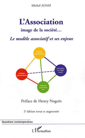 Couverture du livre « L'association ; image de la société... le modèle associatif et ses enjeux » de Michel Adam aux éditions L'harmattan