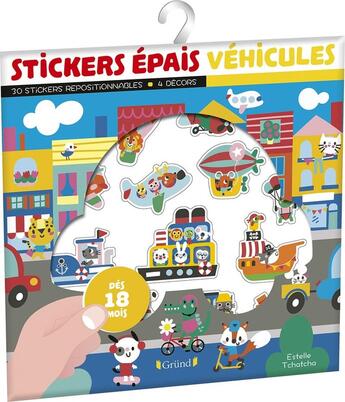 Couverture du livre « Stickers epais - vehicules » de Estelle Tchatcha aux éditions Grund